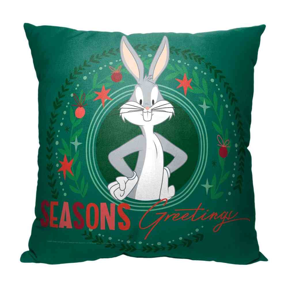 Warner Bros. Looney Tunes Greetings From Bugs Throw Pillow 18x18 Inche