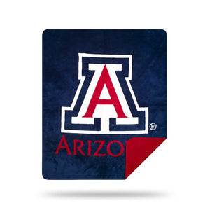 NCAA Arizona Wildcats Silver Knit Throw Blanket 60x72 Inches