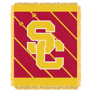 NCAA USC Trojans Baby Woven Jacquard Throw Blanket 46x60 Inches