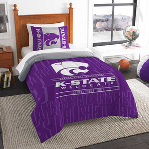 NCAA Kansas State Wildcats Modern Take Twin Comforter Set
