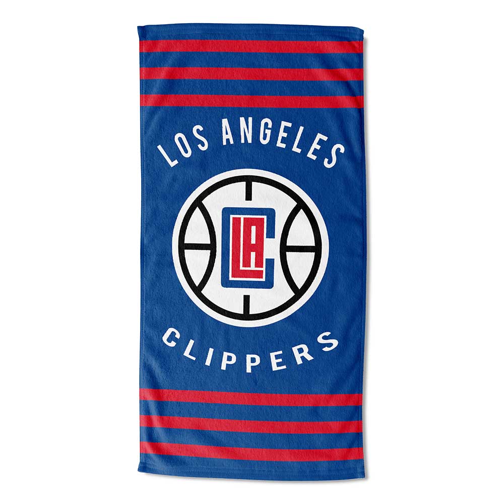 NBA Los Angeles Clippers Stripes Beach Towel 30x60 Inches