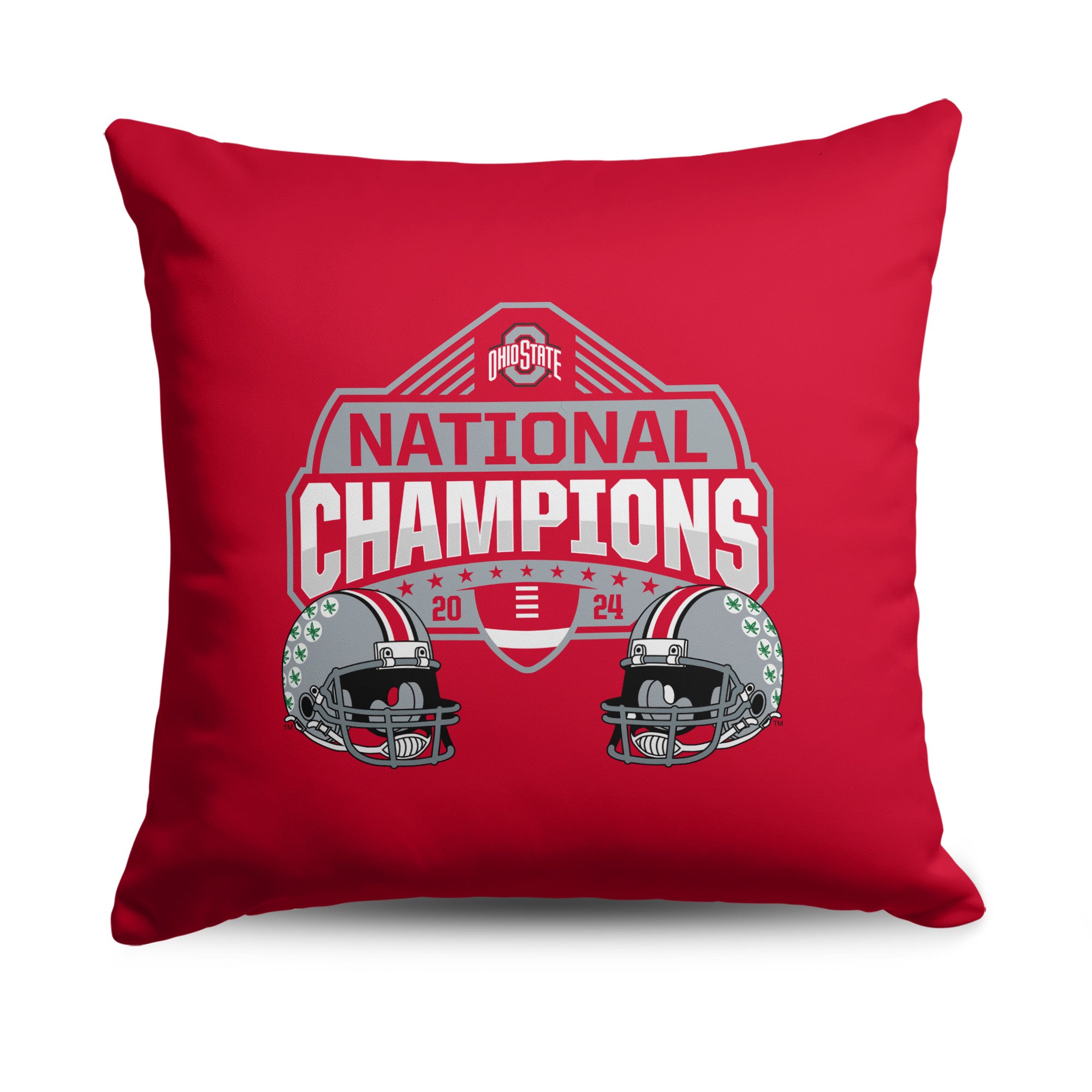 Ohio State Buckeyes NCAA 2024 FBC Champ Stance Throw Pillow 18X18 Inches