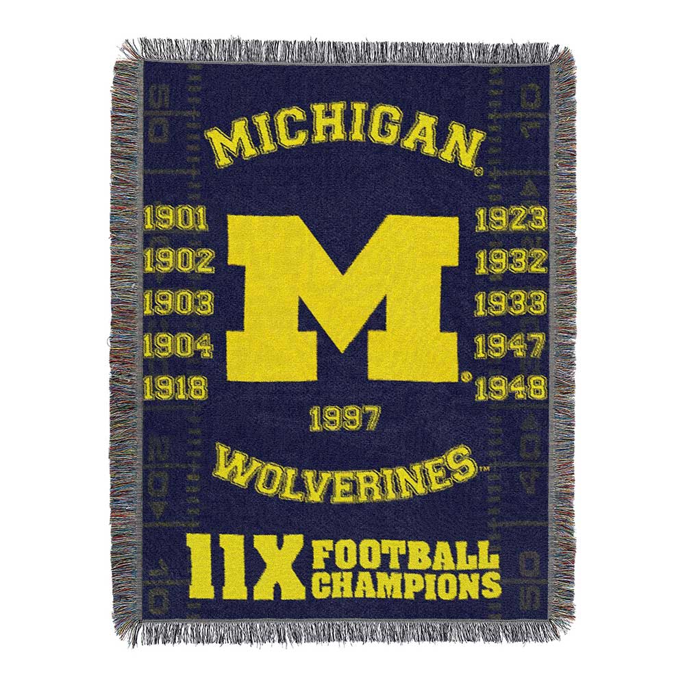 NCAA Michigan Wolverines Commemorative Series Tapestry Throw