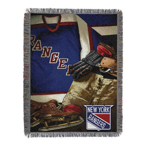 NHL New York Rangers Vintage Woven Tapestry Wall Hanging 48x60 Inches