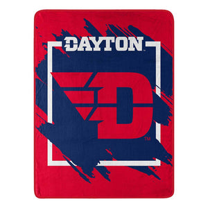 NCAA Dimensional Dayton Flyers Micro Raschel Throw Blanket 46x60 Inches