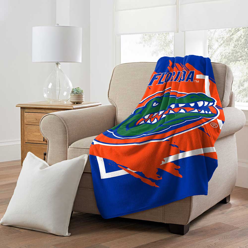 NCAA Dimensional Florida Gators Micro Raschel Throw Blanket 46x60 Inch