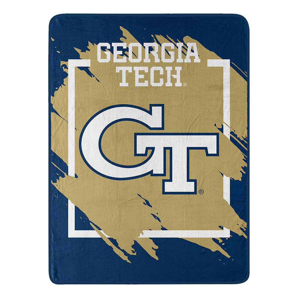 NCAA Dimensional Georgia Tech Yellow Jackets Micro Raschel Throw Blanket 46x60 Inches