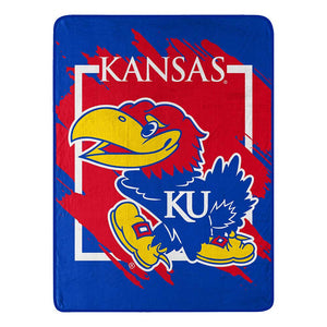 NCAA Dimensional Kansas Jayhawks Micro Raschel Throw Blanket 46x60 Inches