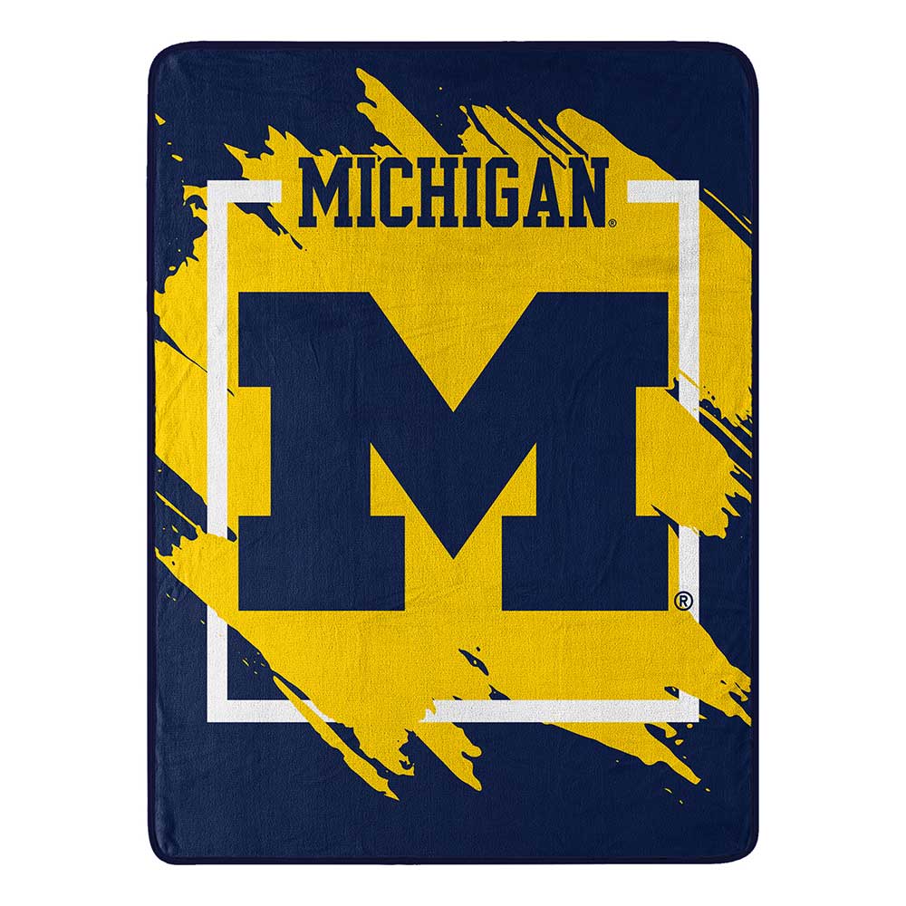 NCAA Dimensional Michigan Wolverines Micro Raschel Throw Blanket 46x60