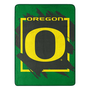 NCAA Dimensional Oregon Ducks Micro Raschel Throw Blanket 46x60 Inches