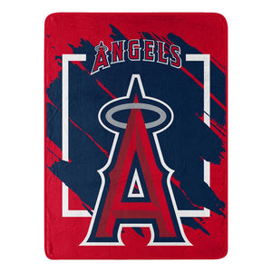 MLB Los Angeles Angels Dimensional Micro Raschel Throw Blanket 46x60 Inches