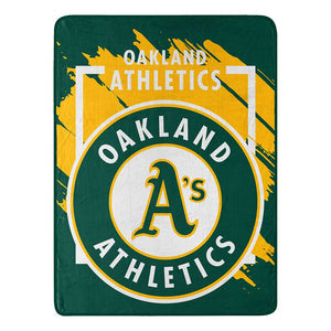 MLB Oakland Athletics Dimensional Micro Raschel Throw Blanket 46x60 Inches