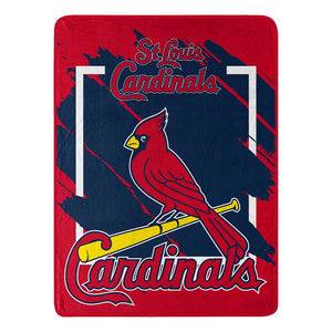 MLB St. Louis Cardinals Dimensional Micro Raschel Throw Blanket 46x60 Inches