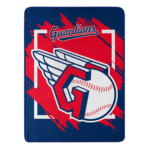 MLB Cleveland Guardians Dimensional Micro Raschel Throw Blanket 46x60 Inches