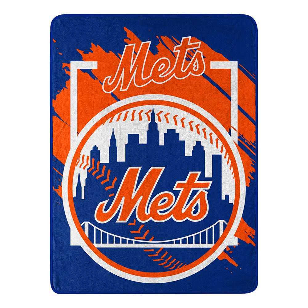 MLB New York Mets Dimensional Micro Raschel Throw Blanket 46x60 Inches