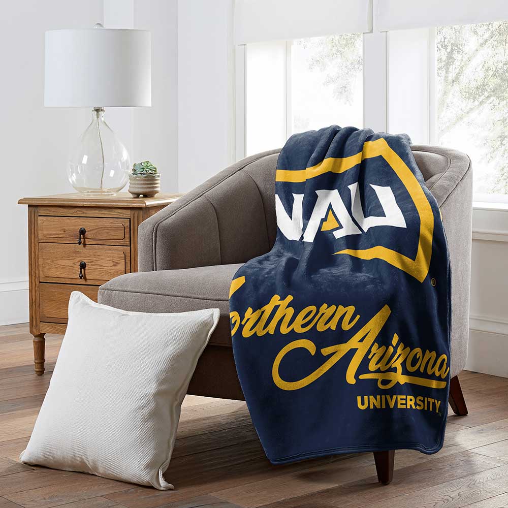 NCAA Northern Arizona Lumberjacks Signature Raschel Throw Blanket 50x60 Inches