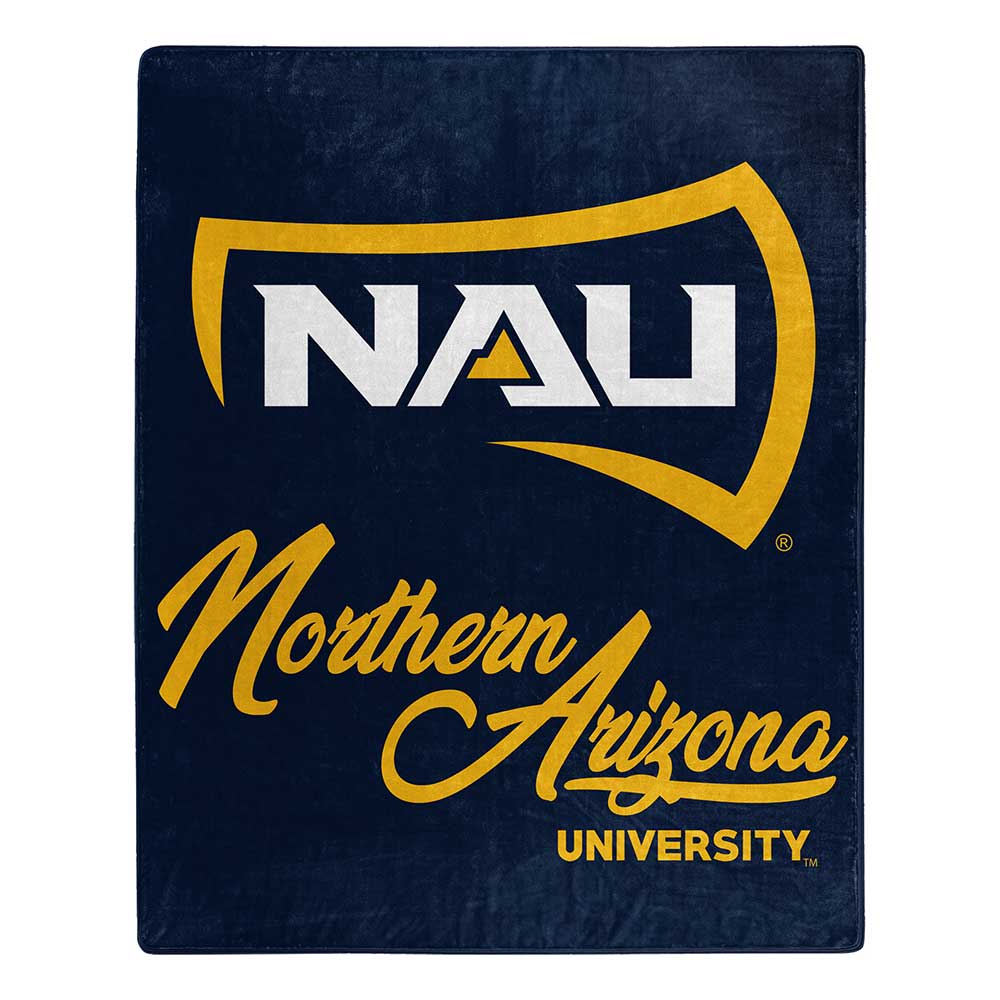 NCAA Northern Arizona Lumberjacks Signature Raschel Throw Blanket 50x60 Inches