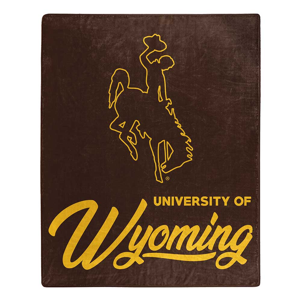 NCAA Wyoming Cowboys Signature Raschel Throw Blanket 50x60 Inches