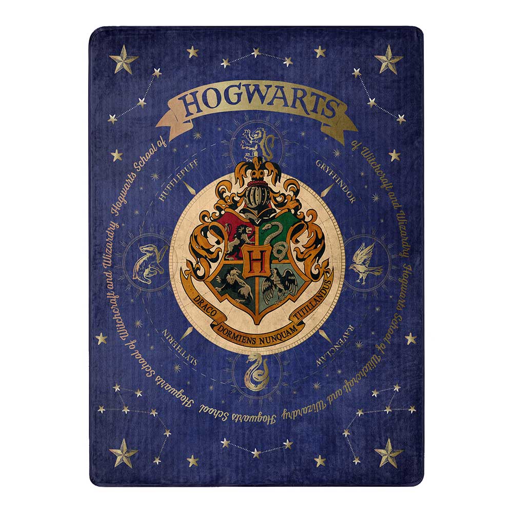 Warner Bros. Harry Potter House Of Hogwarts Micro Raschel Throw Blanket 46x60 Inches