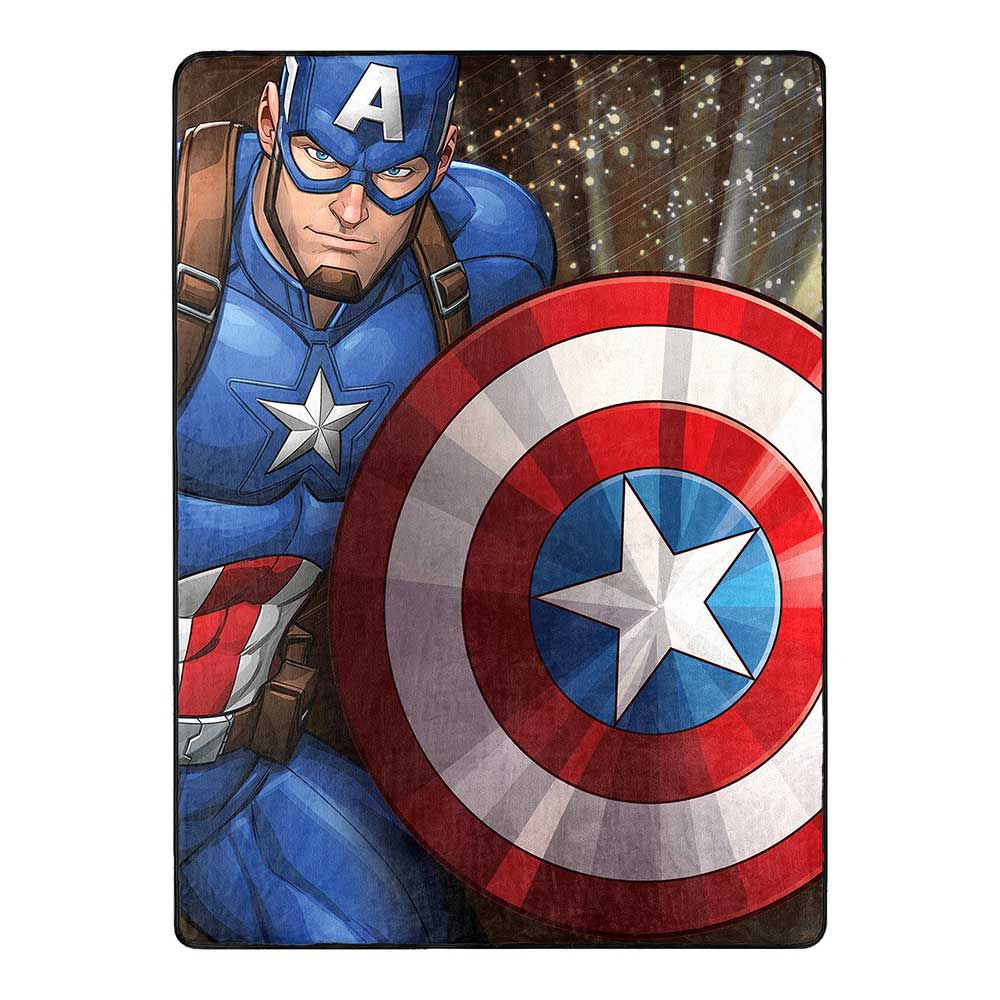 Marvel Avengers Our Captain Silk Touch Throw Blanket 50x60 Inches