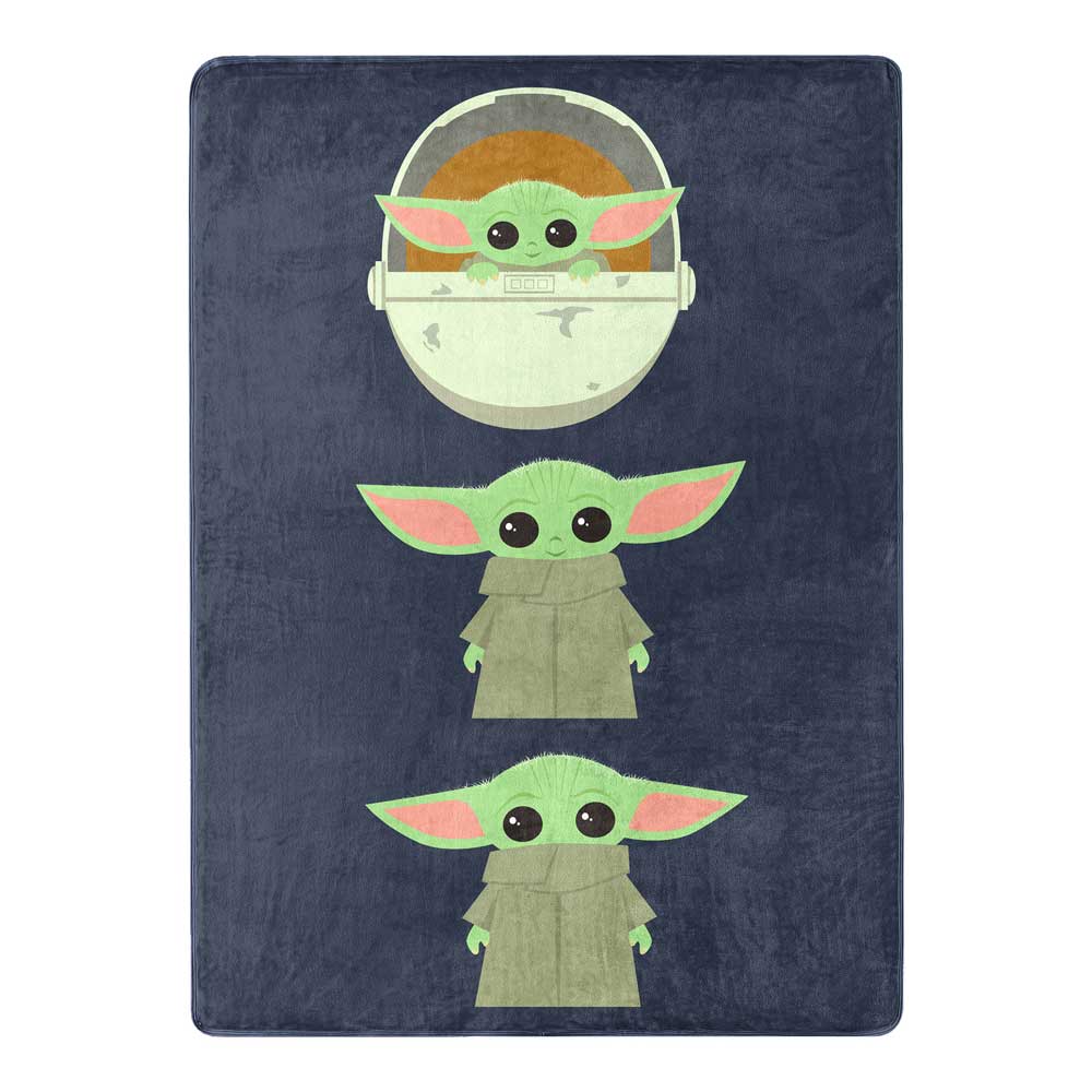 Disney Star Wars The Mandalorian Expressions Micro Raschel Throw Blanket 46x60 Inches