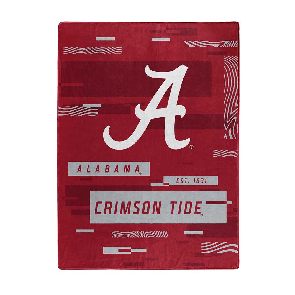 NCAA Digitize Alabama Crimson Tide Raschel Throw Blanket 60x80 Inches