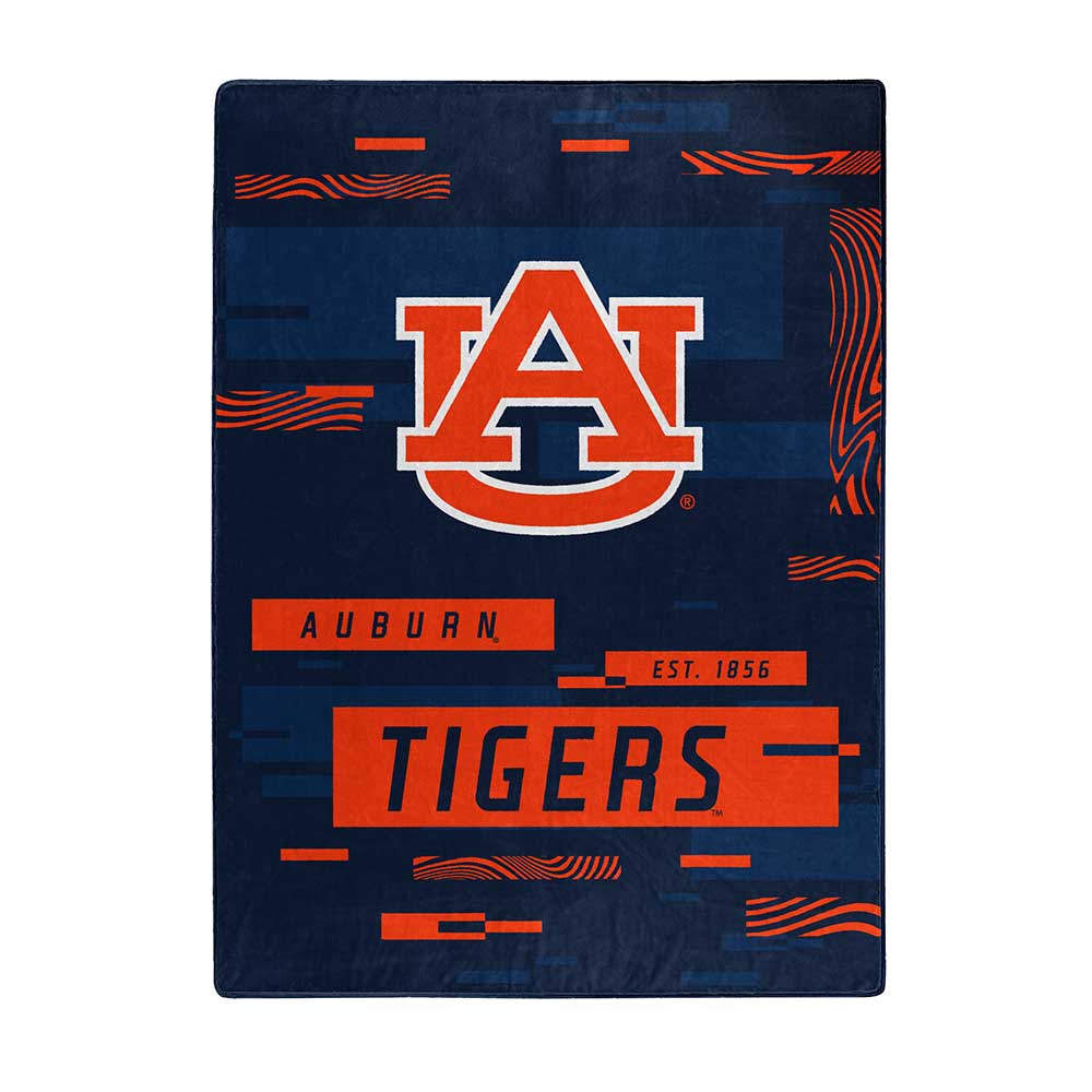 NCAA Digitize Auburn Tigers Raschel Throw Blanket 60x80 Inches