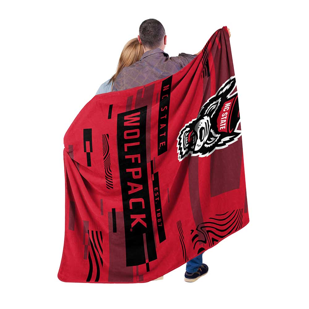 NCAA Digitize NC State Wolfpack Raschel Throw Blanket 60x80 Inches