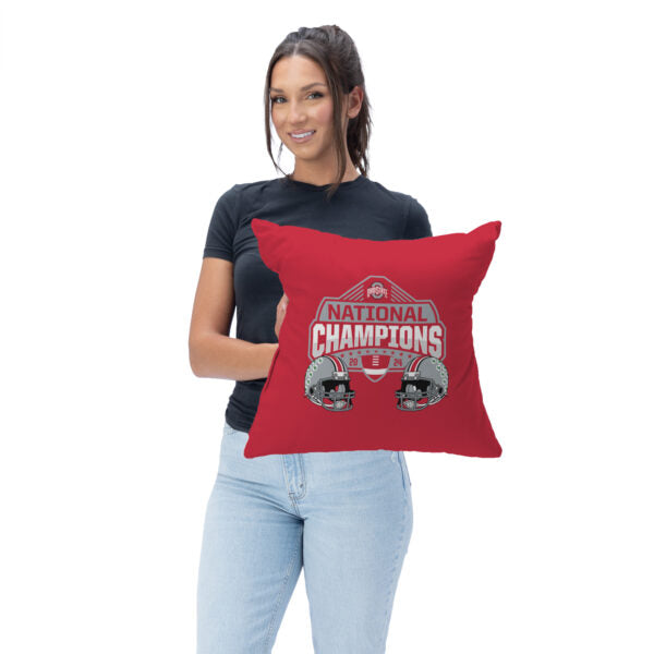 Ohio State Buckeyes NCAA 2024 FBC Champ Stance Throw Pillow 18X18 Inches