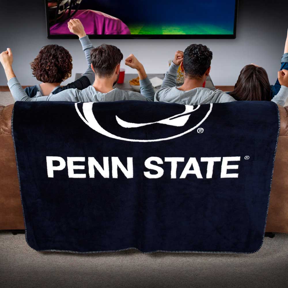 NCAA Penn State Nittany Lions Silver Knit Throw Blanket 60x72 Inches