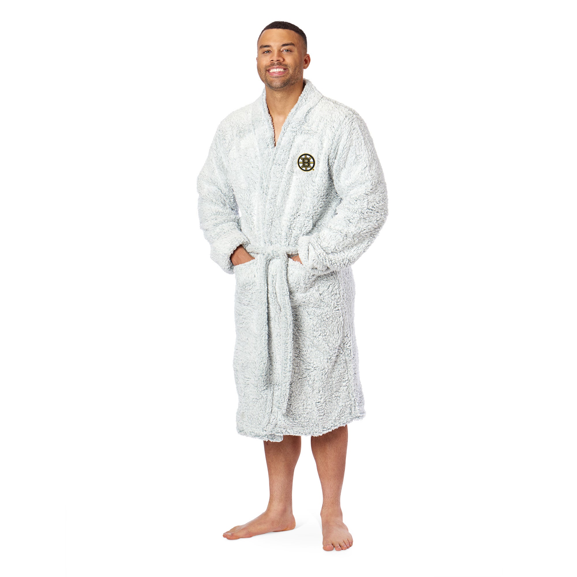 NHL Boston Bruins Sherpa Bathrobe 26 x 47 Inches