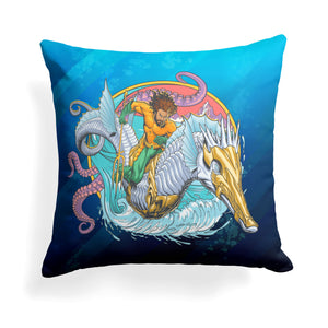 Warner Bros. Aquaman 2 Trident Ready Throw Pillow 18x18 Inches