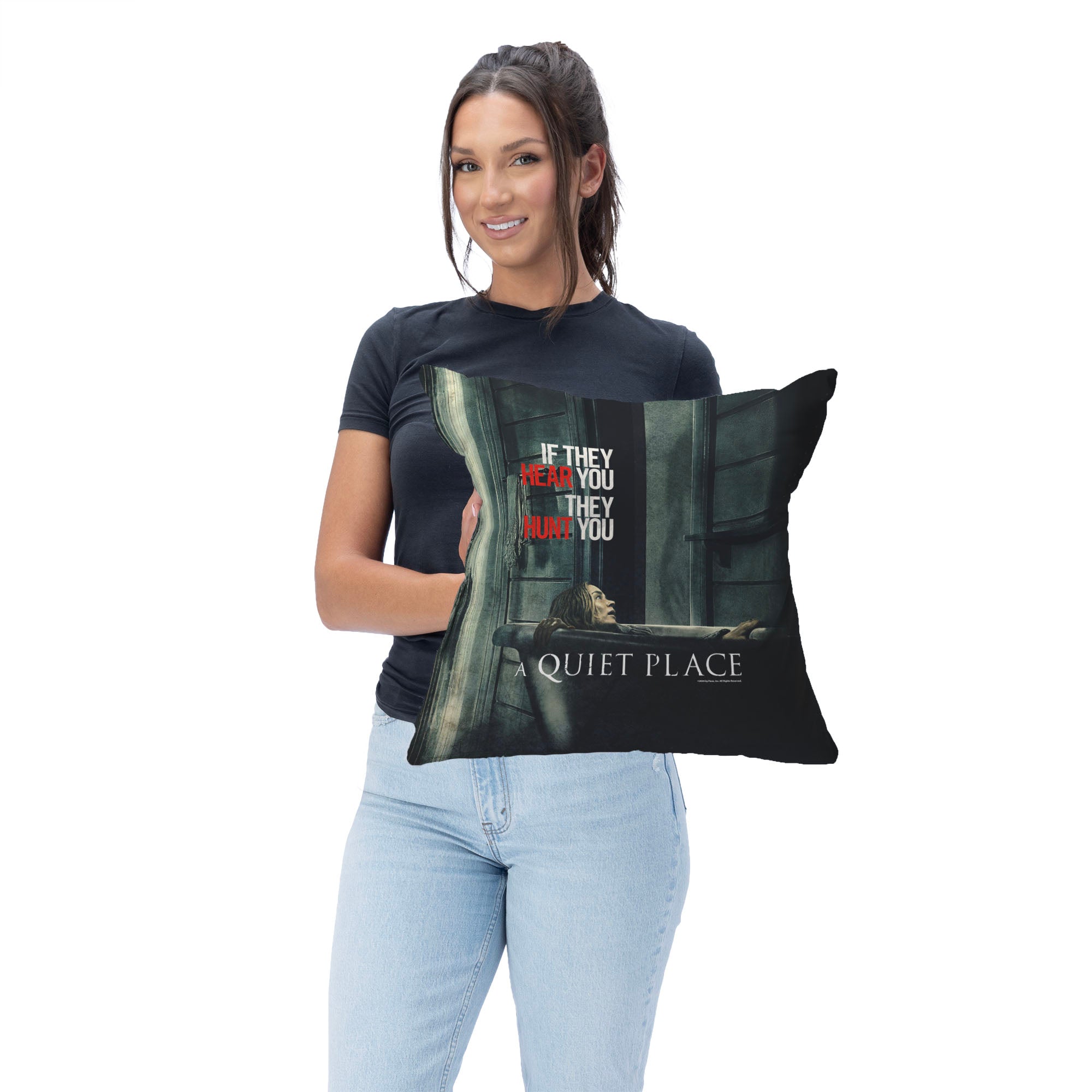 Paramount A Quiet Place Hiding Throw Pillow 18X18 Inches