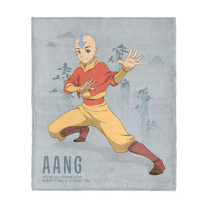 Nickelodeon Avatar: The Last Airbender Aang Connected Silk Touch Throw Blanket 50x60 inches