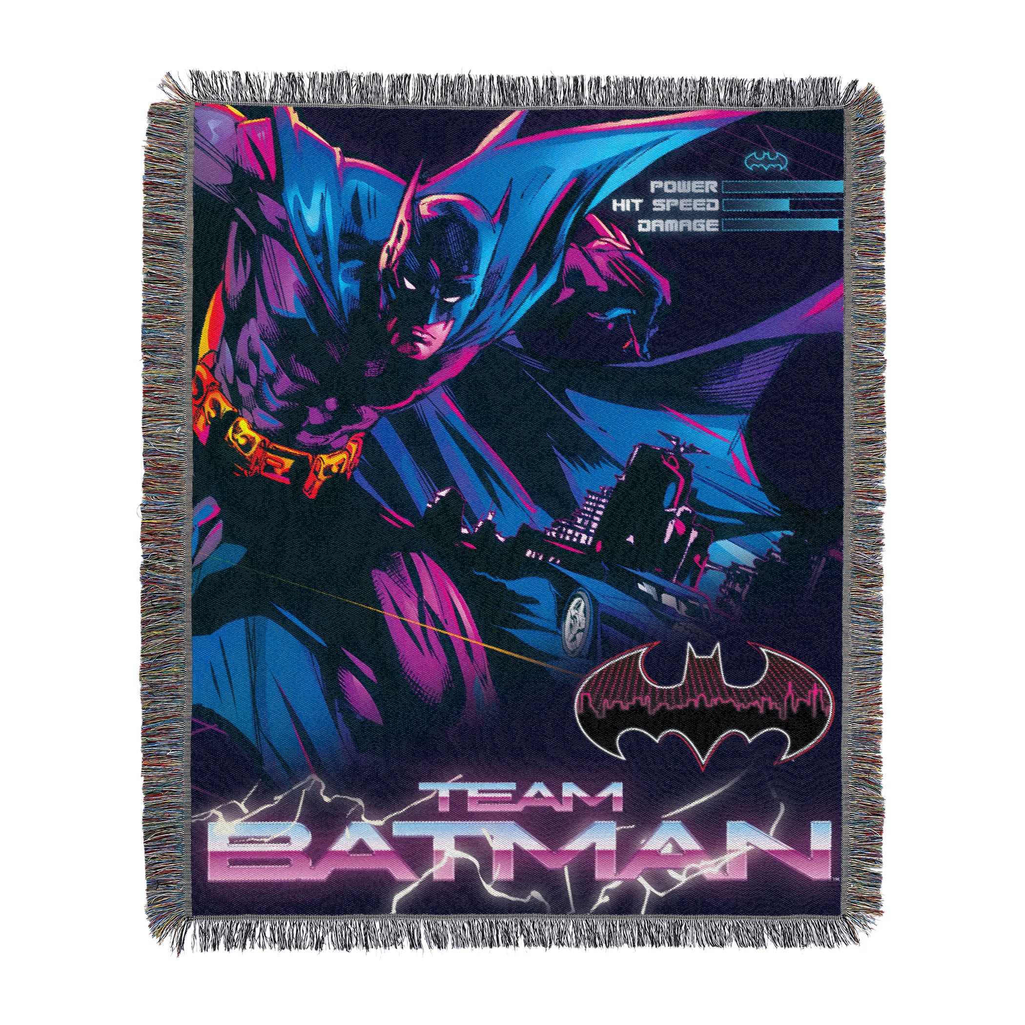 Warner Bros. Batman Game Over Woven Tapestry Throw Blanket 48x60 Inches