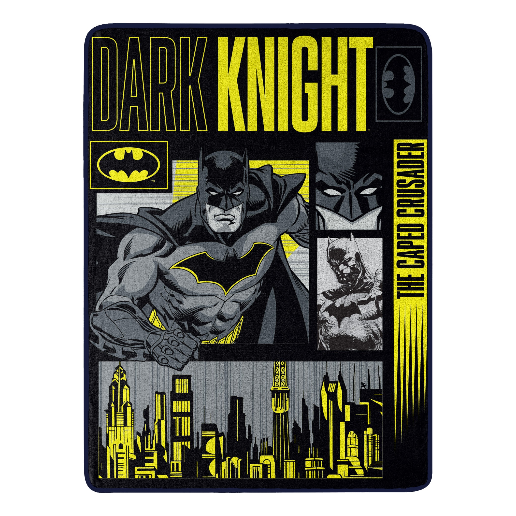 Warner Bros. Batman Legendary Micro Raschel Throw Blanket 46x60 Inches