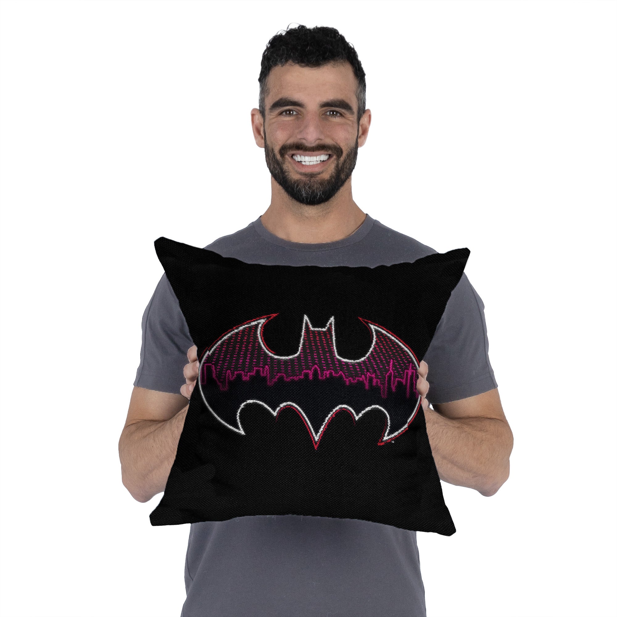 Warner Bros. Batman Team Up Signal Jacquard Pillow 20x20 Inches