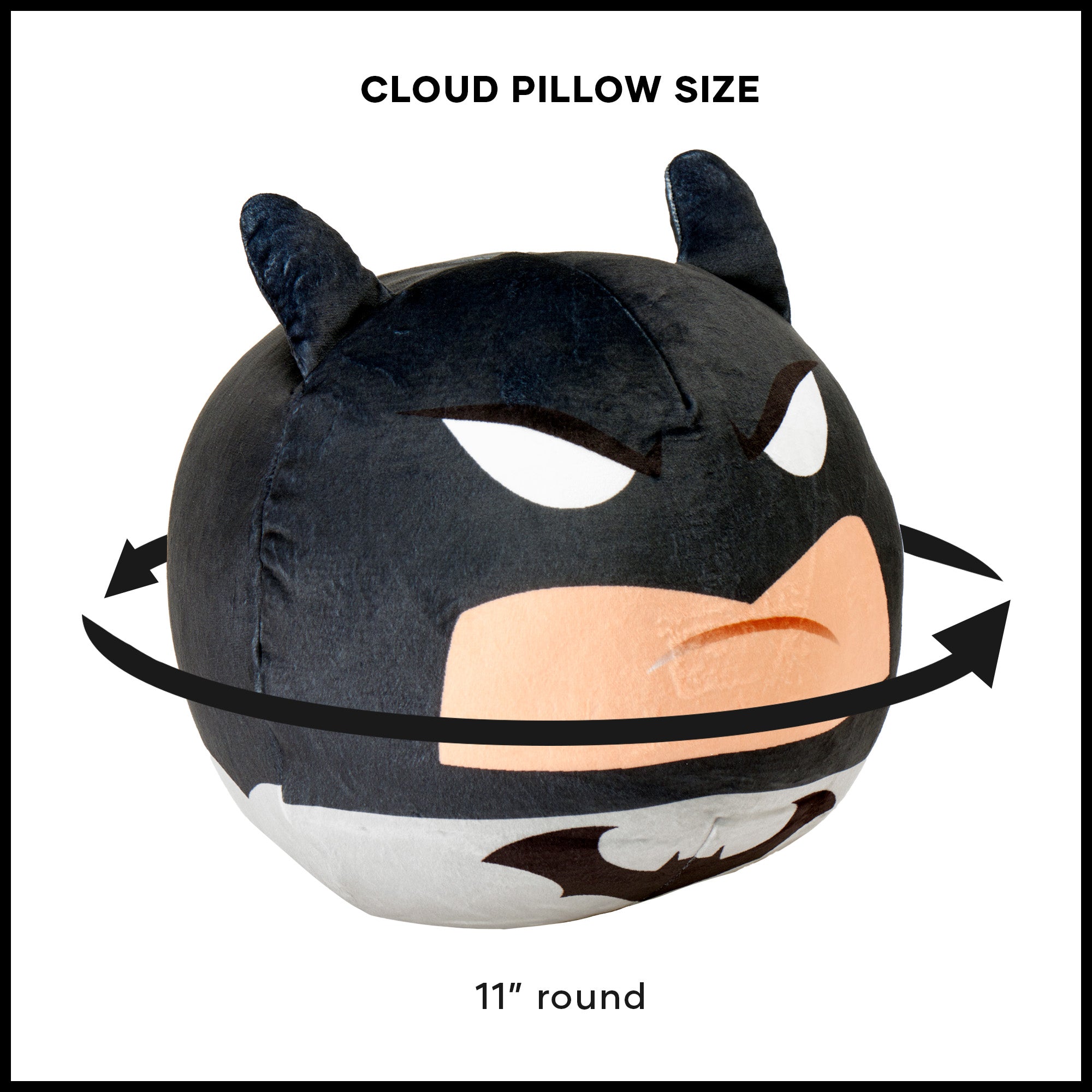 Warner Bros. Batman Grey Detective Round Cloud Pillow 11 Inches