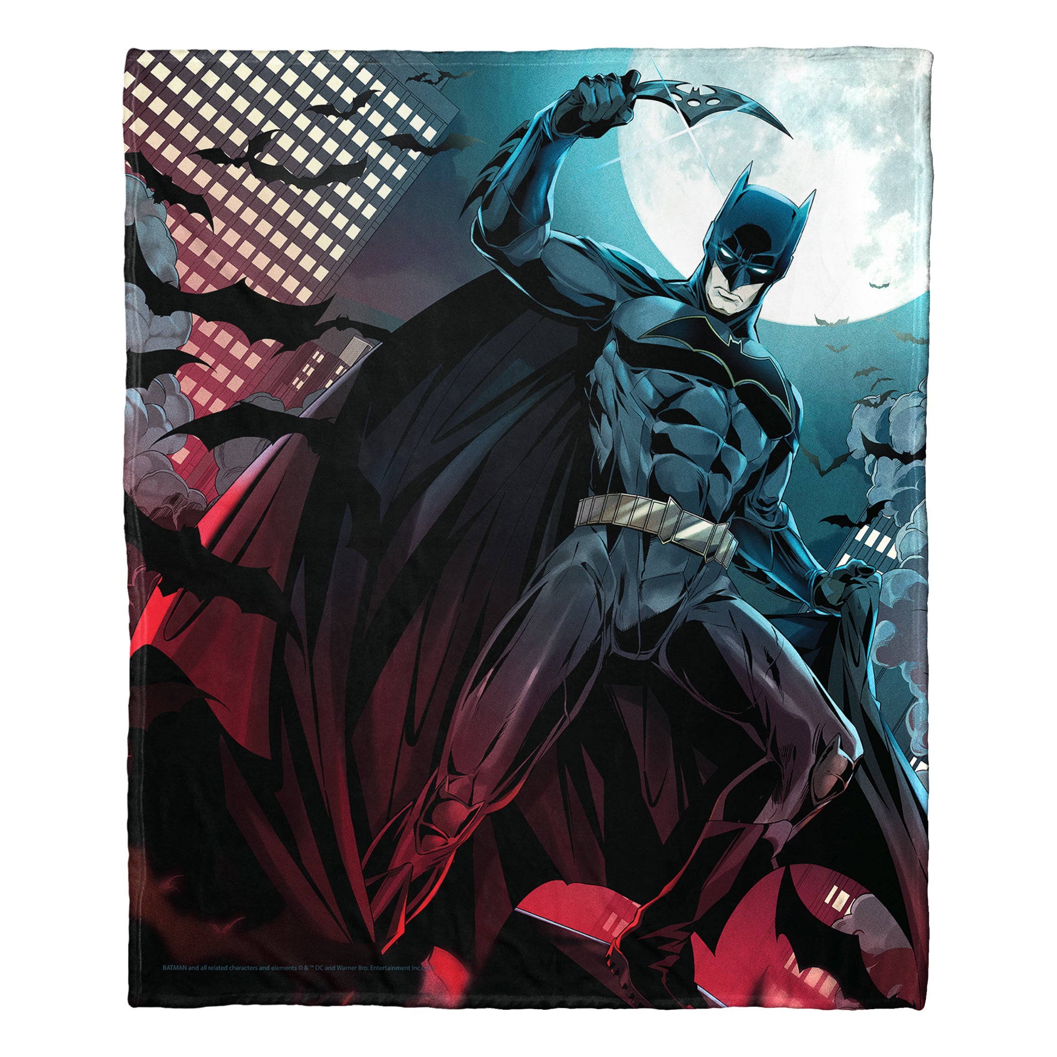 Warner Bros. Batman Stylized Batman Silk Touch Throw Blanket 50x60 Inc