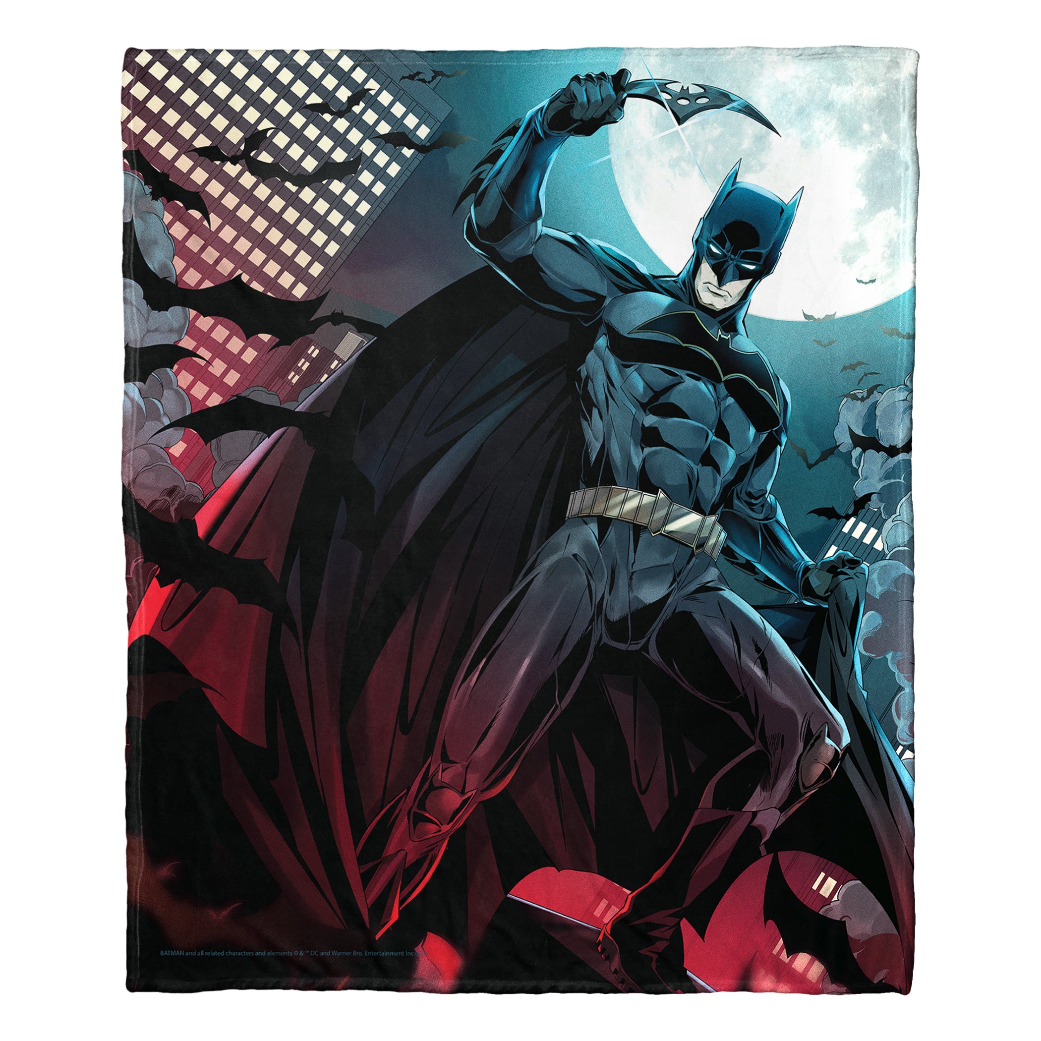 Warner Bros. Batman Stylized Batman Silk Touch Throw Blanket 50x60 Inches