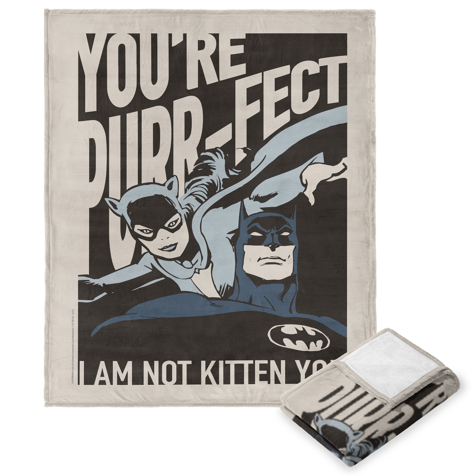 Warner Bros. Batman Not Kitten You Silk Touch Throw Blanket 50x60 Inches