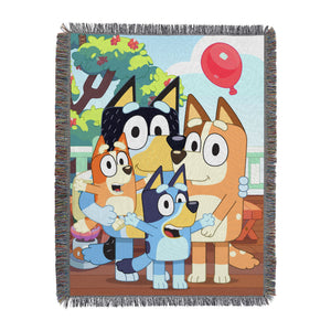 Bluey Family Day Tapestry Throw Blanket 48x60 Inches