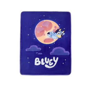 Bluey Over The Moon Micro Raschel Throw Blanket 48x60 Inches