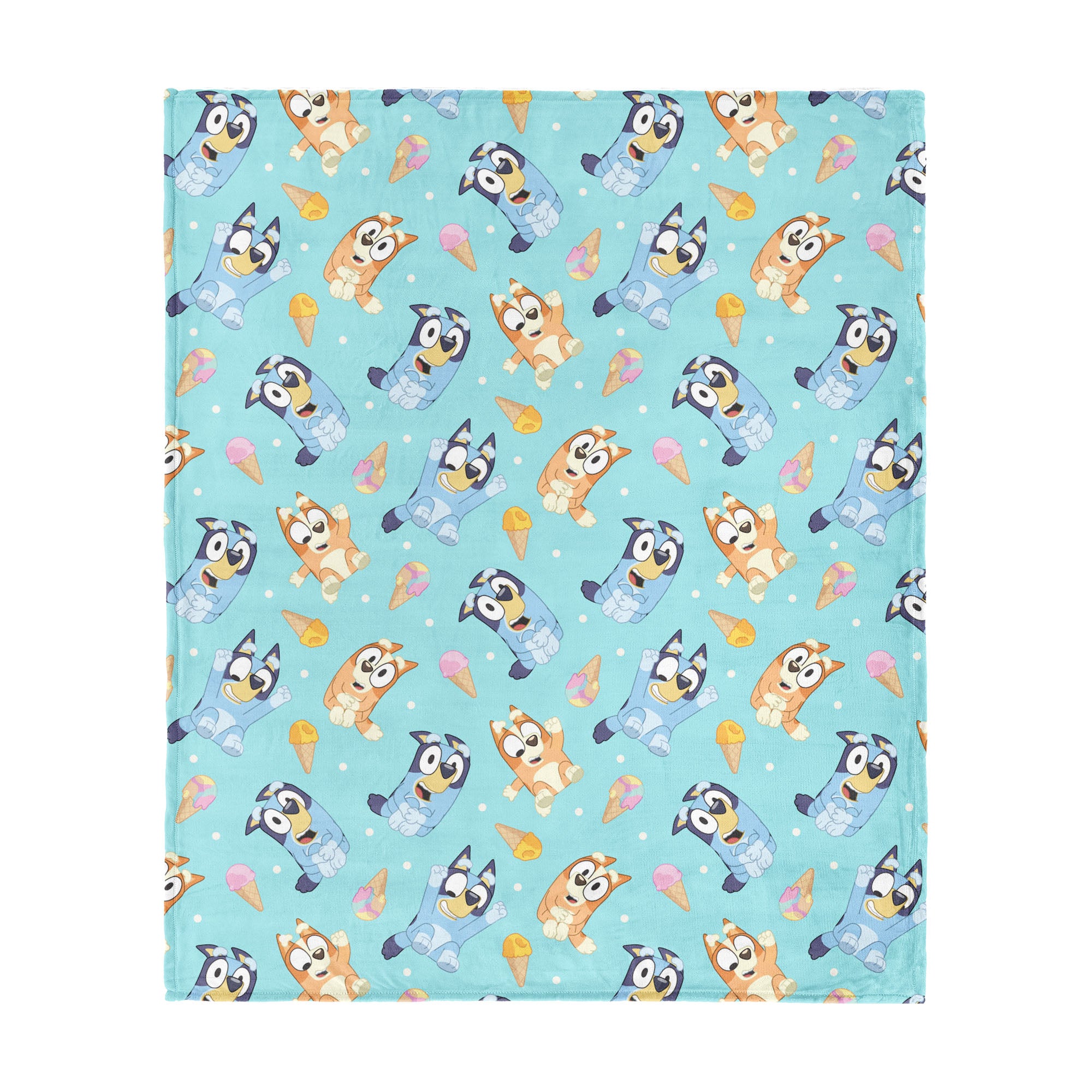 Bluey Loving Ice Cream Silk Touch Throw Blanket 46×60 Inches