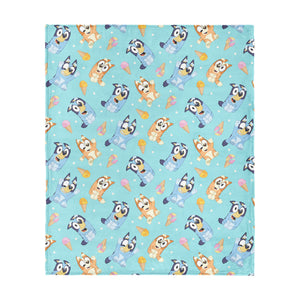 Bluey Loving Ice Cream Silk Touch Throw Blanket 46×60 Inches