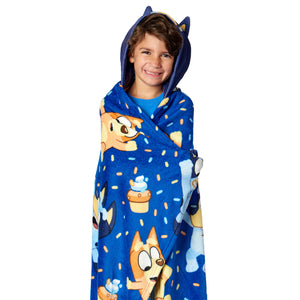 Bluey Bouncy About Hooded 3D Sculpted Hood Silk Touch Throw Blanket 40X50 Inches