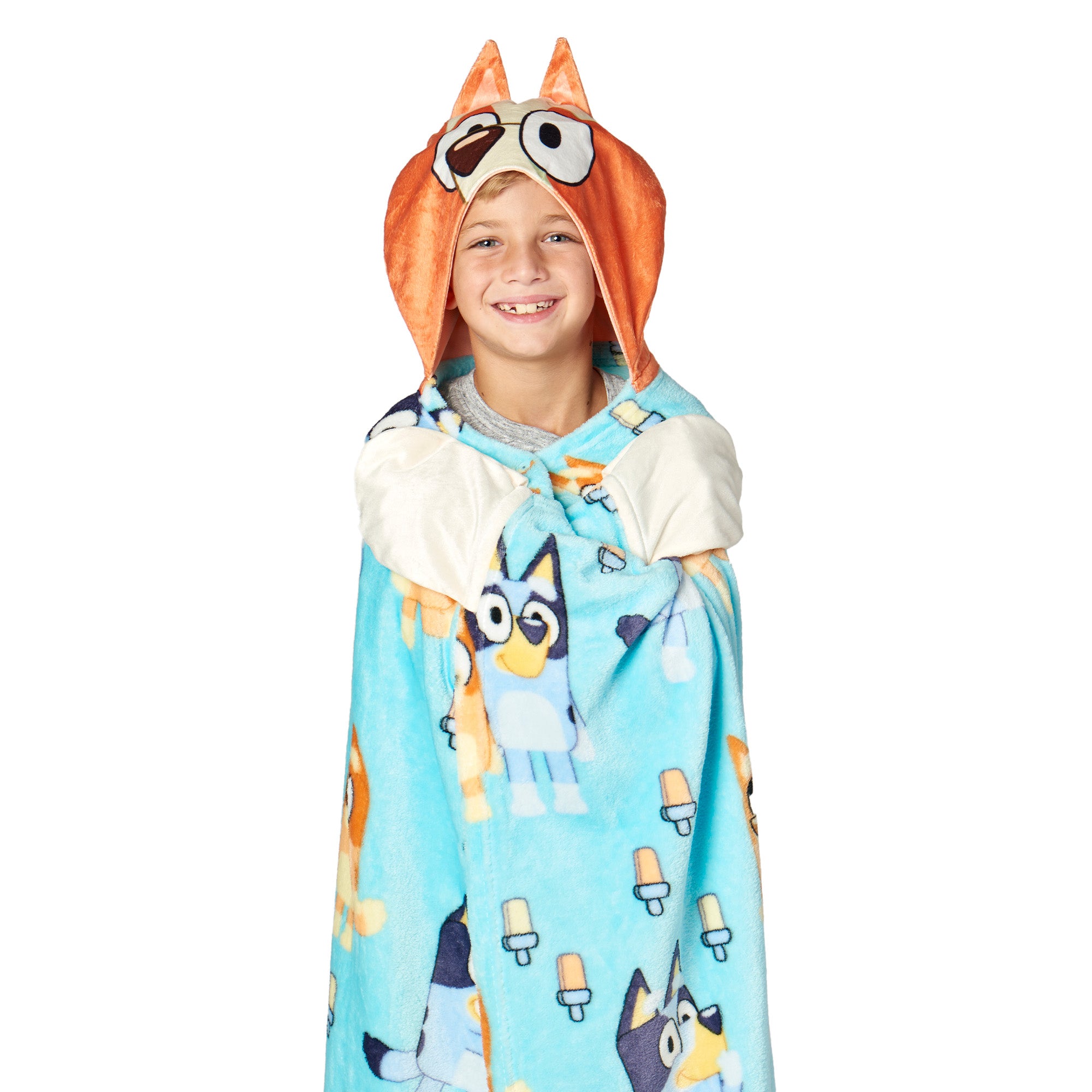 Bluey★送料込み★引き出し Bluey Popsicle Dance Hooded Throw 40×50 inches
