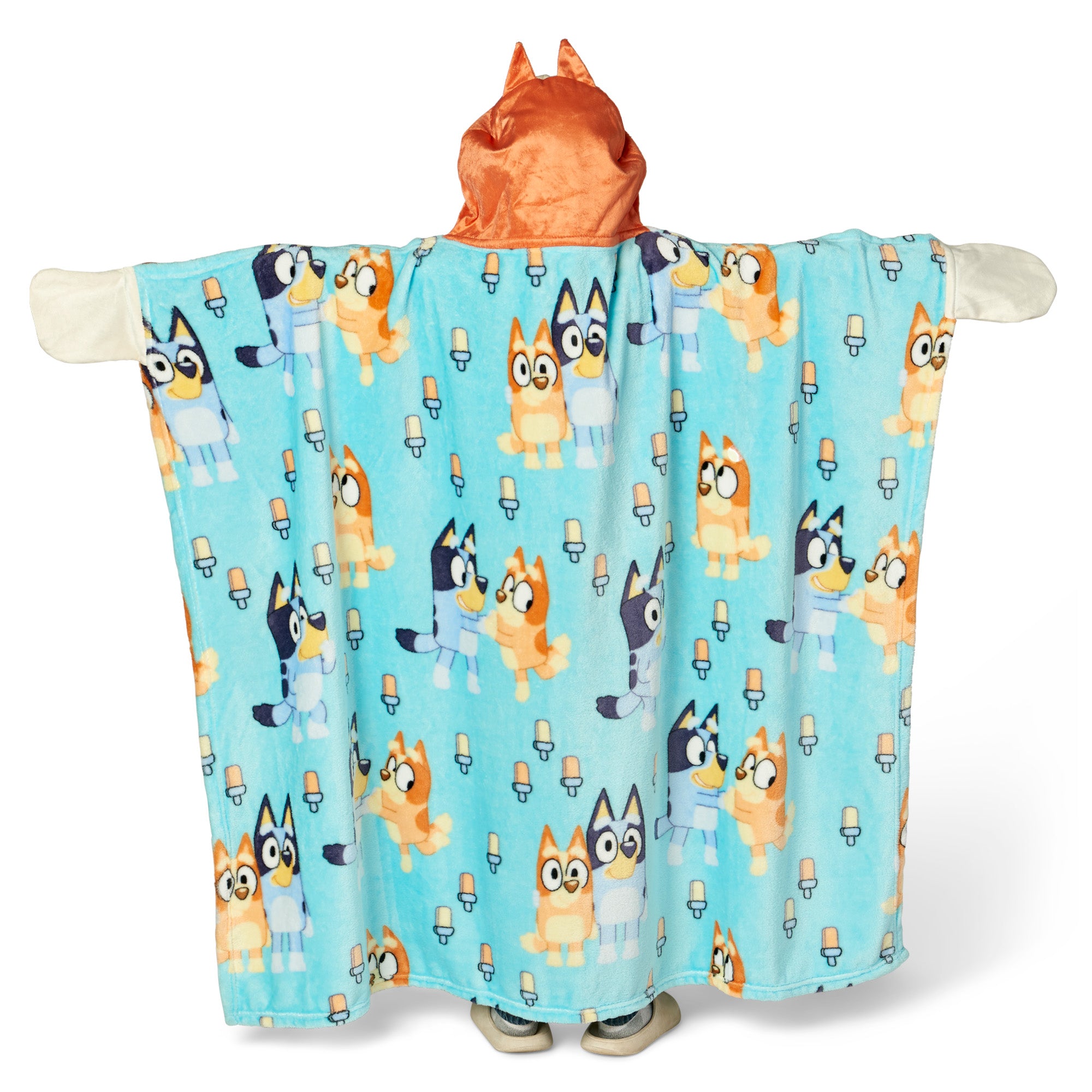 Bluey Popsicle Dance Hooded Throw 40×50 inches