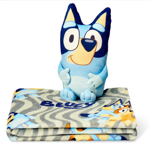 BBC Studios Bluey Fun Silk Touch Throw Blanket 50X60 inches and Hugger Set, 11 inches