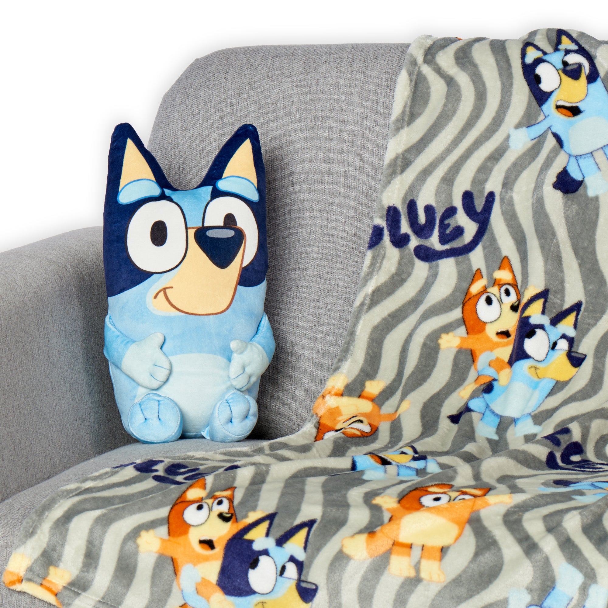 BBC Studios Bluey Fun Silk Touch Throw Blanket 50X60 inches and Hugger